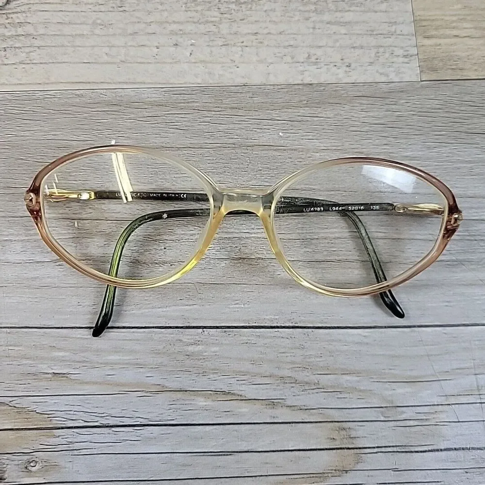 Vintage Luxottica Eyeglasses LU4283‎ L944 Frames Only 52-16 135 Oval Full Rim